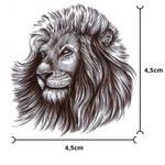 Tatouage Tête de Lion 4cm