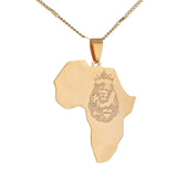 Pendentif-Afrique-Avec-Lion-En-Or