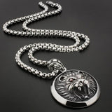 pendentif lion rugissant argent