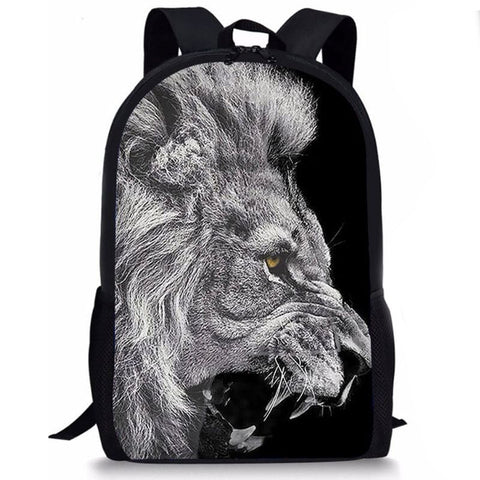 sac à dos lion réaliste