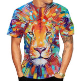 T-Shirt Lion Multicolore