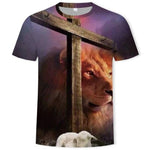 T-Shirt Lion Croix Dos