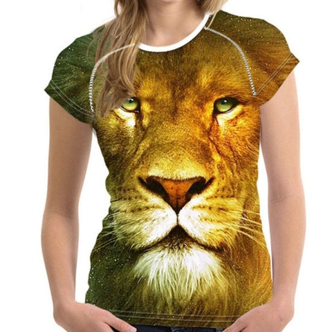 T-Shirt Lion Féminin