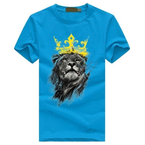 T-Shirt Lion Couronne Ciel