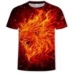 T-Shirt Lion Feu Vif
