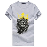 T-Shirt Lion Couronne Gris