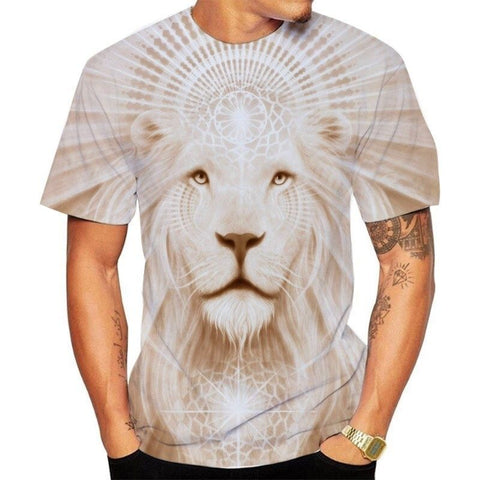 T-Shirt Lion Blanc