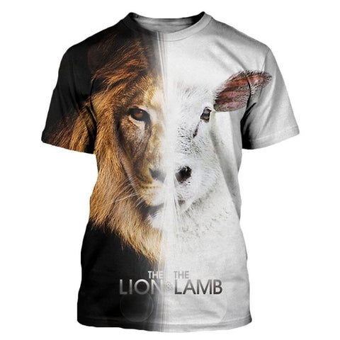 T-Shirt Lion Et Agneau