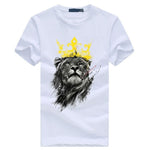 T-Shirt Lion Couronne Blanc