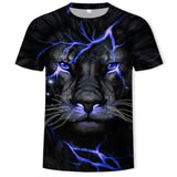 T-Shirt Lion Violet Fluo