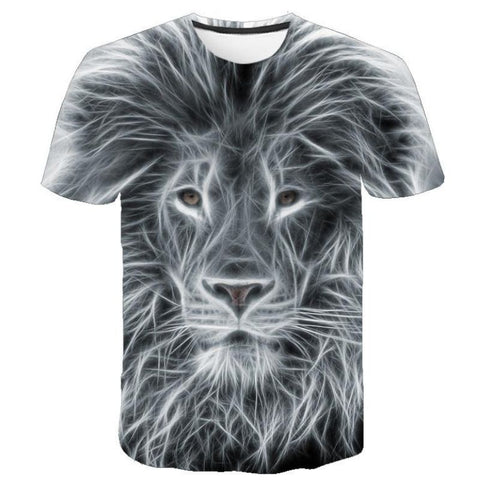 T-Shirt Lion Minimaliste