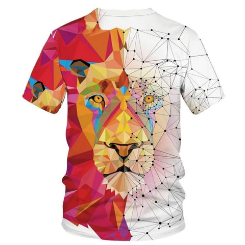 T-Shirt Lion Graphisme Dos