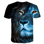T-Shirt Lion Fluo Bleu Dos