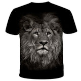 T-Shirt Lion Noir Et Blanc Dos