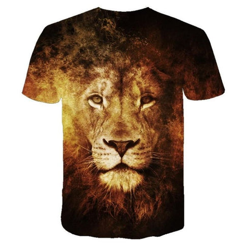 T-Shirt Avec Tête De Lion Stylée Dos