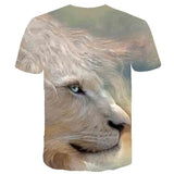 T-Shirt Blanc Lion Dos