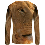 T-Shirt Lion Hiver Chaud Dos