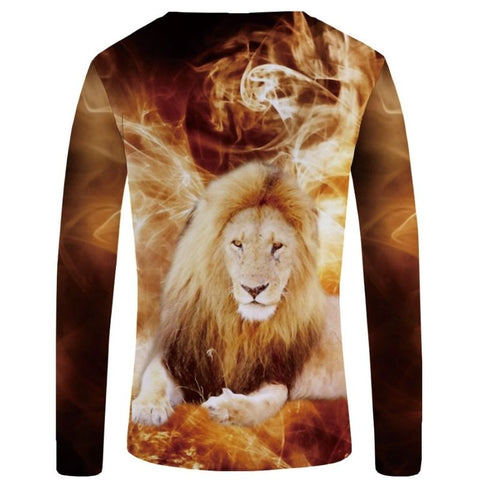 T-Shirt Lion Hiver Flamboyant Dos