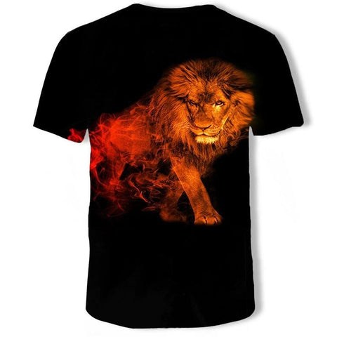 T-Shirt Lion Flamme Dos