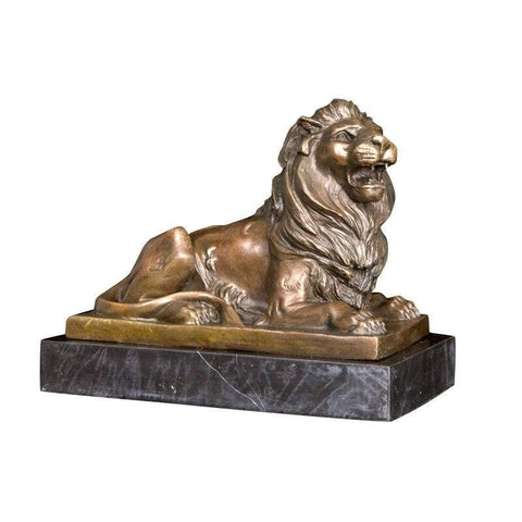 Statue-lion-en-bronze