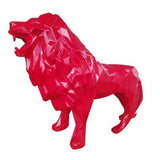 Statue-lion-rouge-rugissant