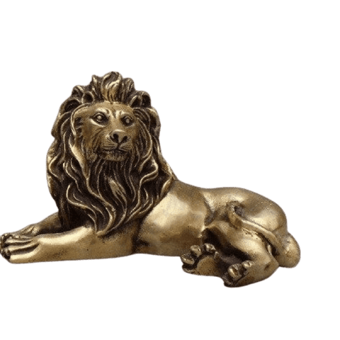 Statuette-lion-en-bronze