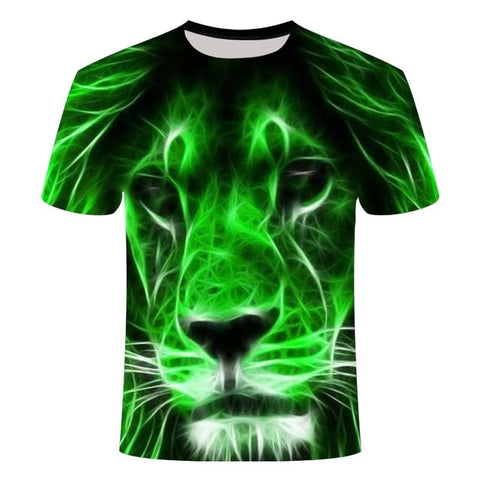 T-Shirt Lion Fluo Vert