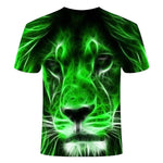 T-Shirt Lion Fluo Vert Dos