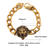 Bracelet Réglable Tête De Lion