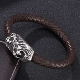 Bracelet Tête De Lion Couronne