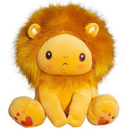 Doudou lion orange bébé.