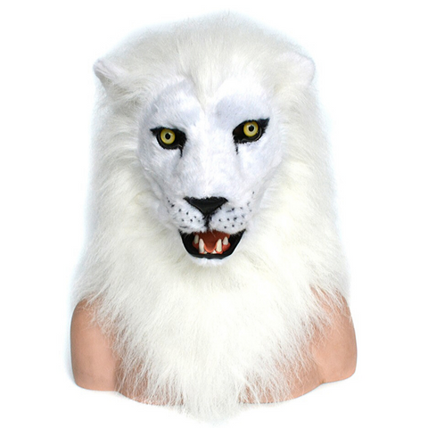 Masque lion blanc.