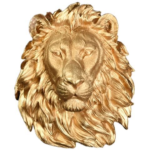 Tête de lion décor murale.