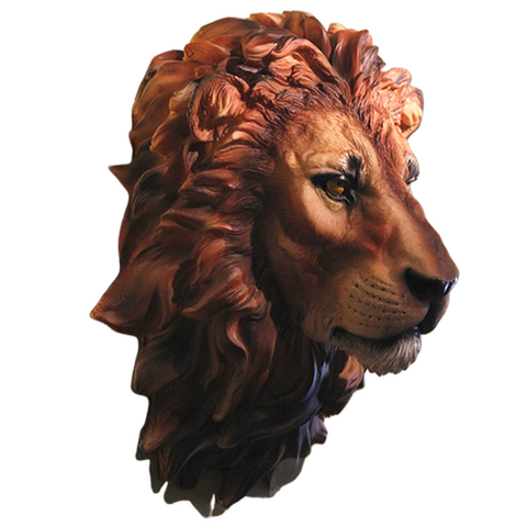 Tête de lion murale.