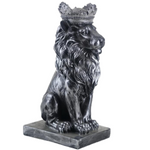 Statue lion couronne.