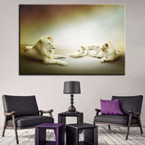 Tableau Lion Studio photo lion famille