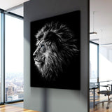 Photo lion sur toile pour décoration d'intérieur
