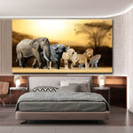 Tableau Lion Vie Sauvage décoration d'intérieur avec animaux