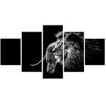 Tableau Lion Noir et Blanc Déco photographie lion