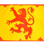Lion rouge sur fond jaune drapeau.
