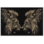 zoom Tableau Lions Rugissants