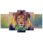 Tableau Lion Origami dessin de lion sur toile