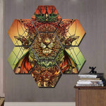 Superbe décoration d'intérieur tête de lion couleur