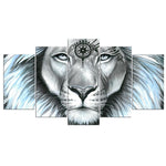 Dessin de lion sur toile pour décoration d'intérieur stylée