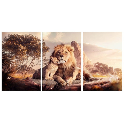 Tableau Lion Vision décorer son salon avec la nature