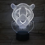 Lampe 3D Lionne Blanche
