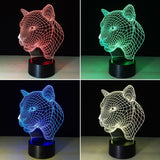 Lampe de Chevet 3D Lionne couleurs