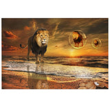 Tableau Lion en Bulles décoration d'intérieur mer