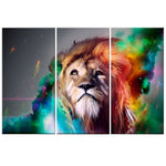 Tableau Lion Coloris décoration murale en couleur