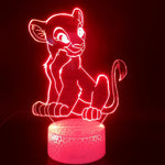 Lampe de Chevet Roi Lion Nala rouge
